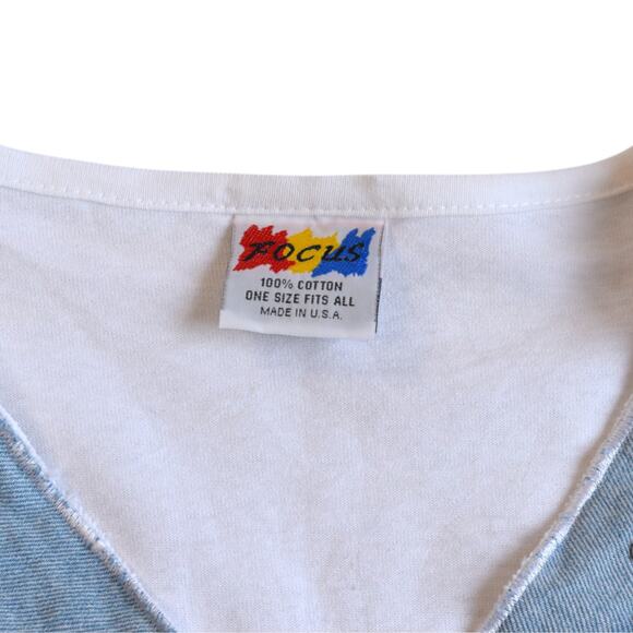 Vintage 80s Boho Southwestern Fringe Navajo Boxy Top - One Size Fits Most - Picture 3 of 7